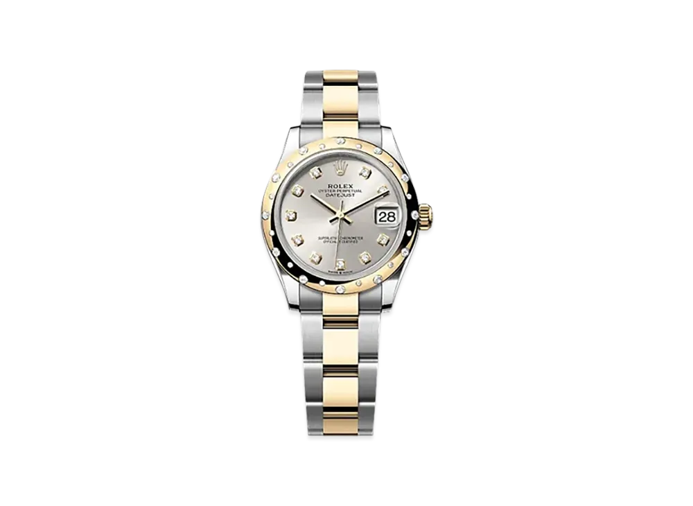 ROLEX Datejust 31mm Oystersteel & Yellow Gold Diamond 278343RBR "Silver"