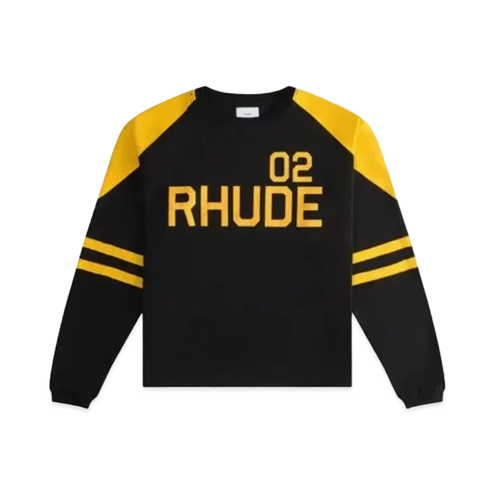 RHUDE 02 Stripe LS Tee "Black"