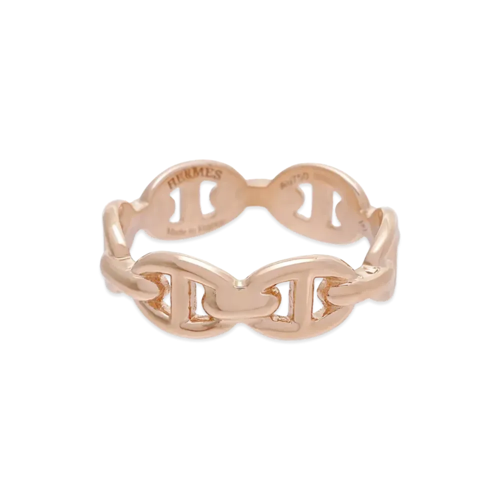 Hermes Chaine D'ancre Enchainee Ring PM "Rose Gold"