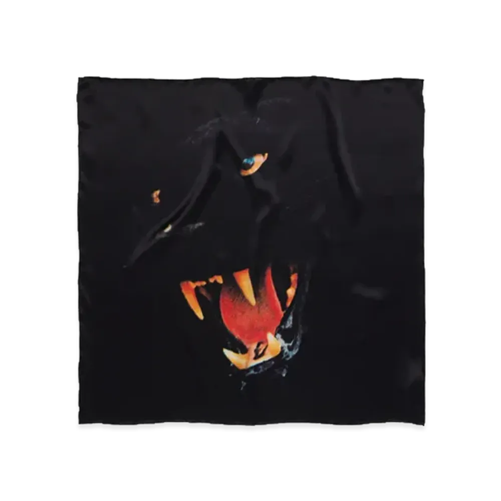 DENIM TEARS Panther Silk Bandana "Black"