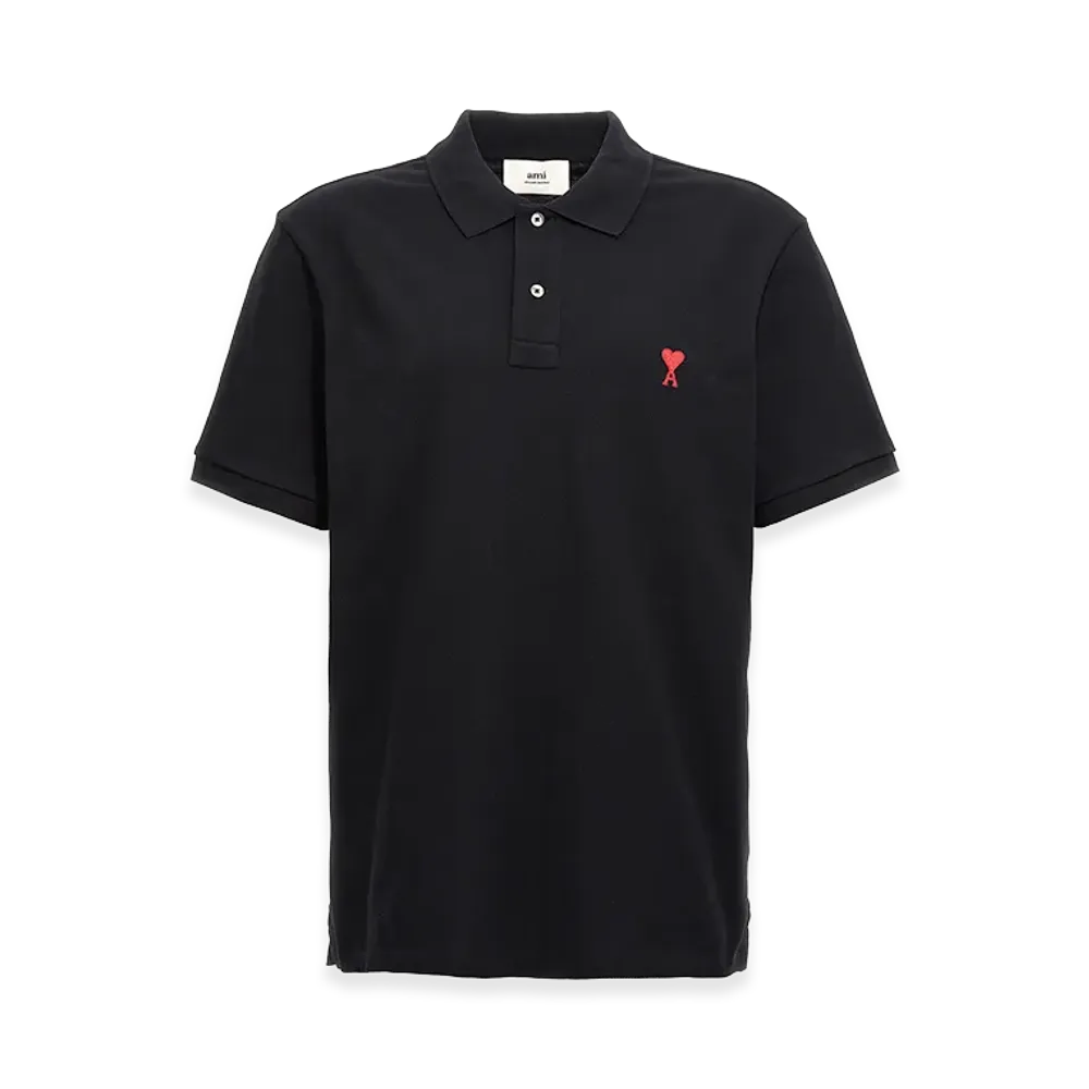 AMI PARIS Ami De Coeur Polo Shirt "Black"