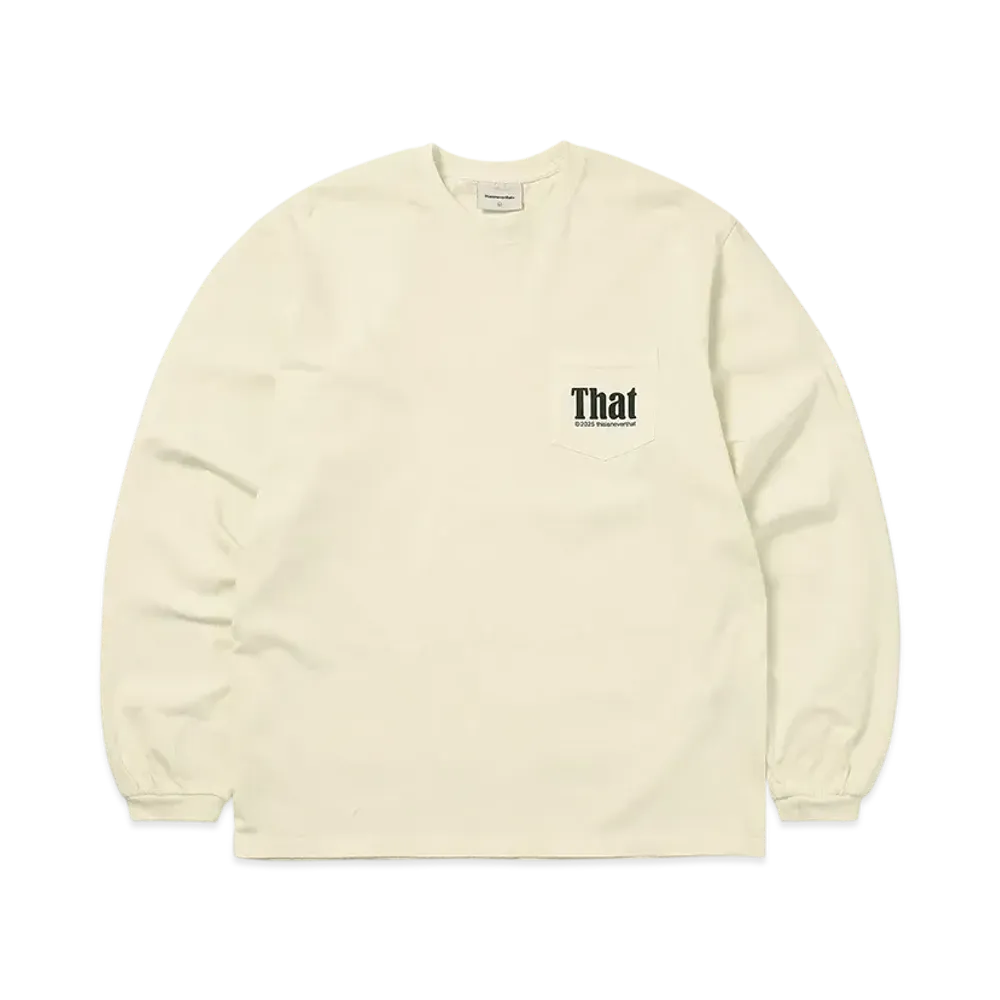 thisisneverthat That Pocket L/S Tee "Ivory"