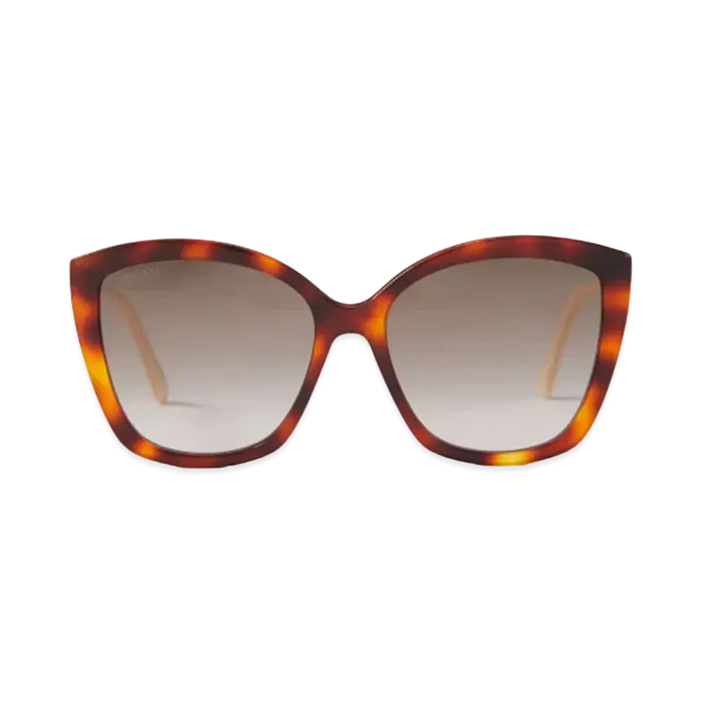Jimmy Choo Nat Cat Eye Sunglasses With Swarovski Crystals "Dark Havana"