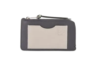 LOEWE Coin Cardholder In Soft Grained Calfskin "Anthracite/Ghost"