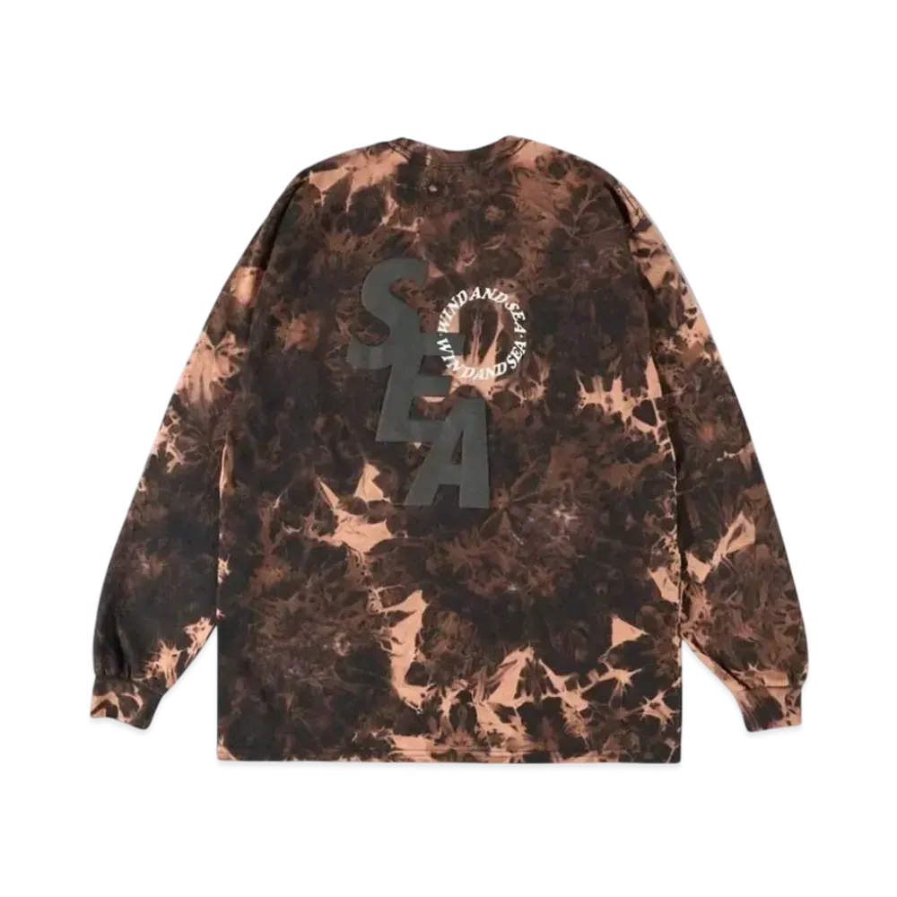SAINT MXXXXXX x WIND AND SEA S_E_A "Bleach"ed L/S T-Shirt "Black Bleach"