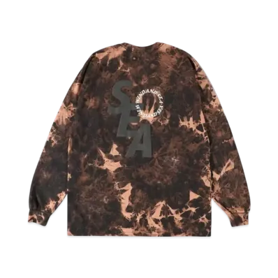 SAINT MXXXXXX x WIND AND SEA S_E_A "Bleach"ed L/S T-Shirt "Black Bleach"
