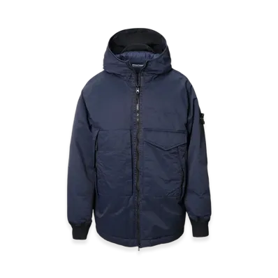 Stone Island Down Jacket 41421 Opaque Nylon Twill Down "Navyblue"
