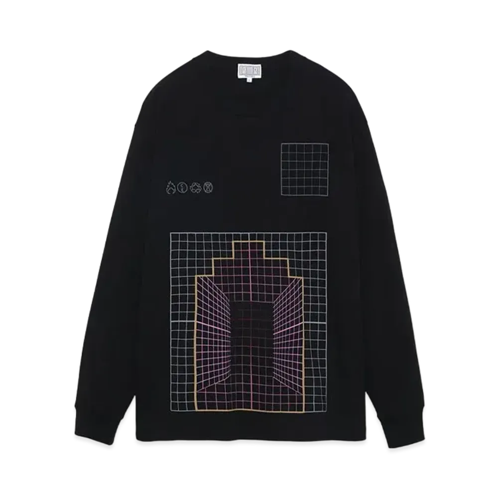 Cav Empt (C.E) GRID ZIGGURAT LONG SLEEVE T "Black"