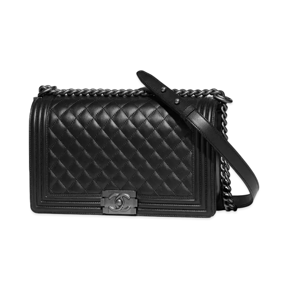 CHANEL Boy Chanel Large Hand Bag Calfskin "Black"