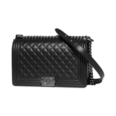CHANEL Boy Chanel Large Hand Bag Calfskin "Black"