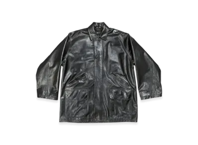 BALENCIAGA Large Fit Parka in Smooth Soft Bullskin "Black"