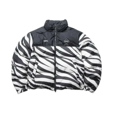 F.C.Real Bristol Stand Collar Down Jacket "White Zebra"