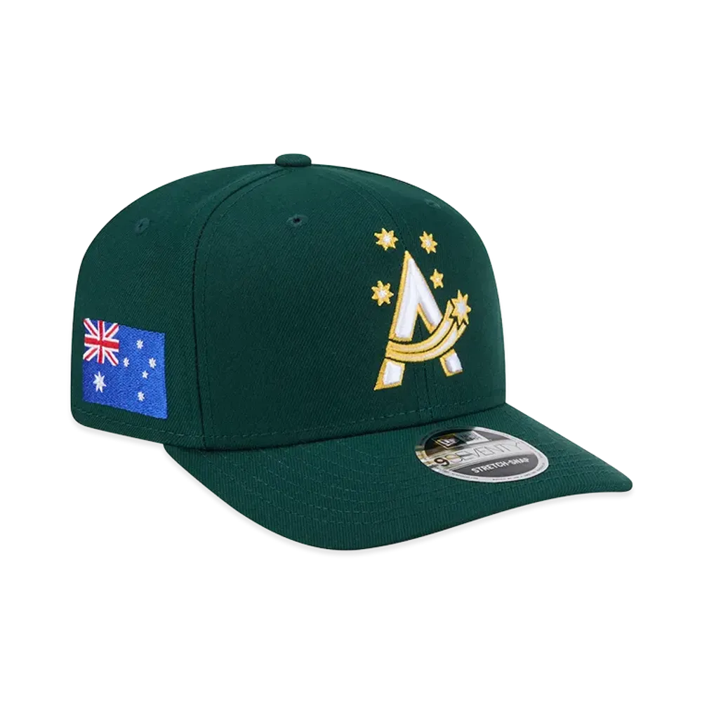 NEW ERA Australia Baseball 2026WBC World Baseball Classic 9Seventy Adjustable Hat "Dark Green"