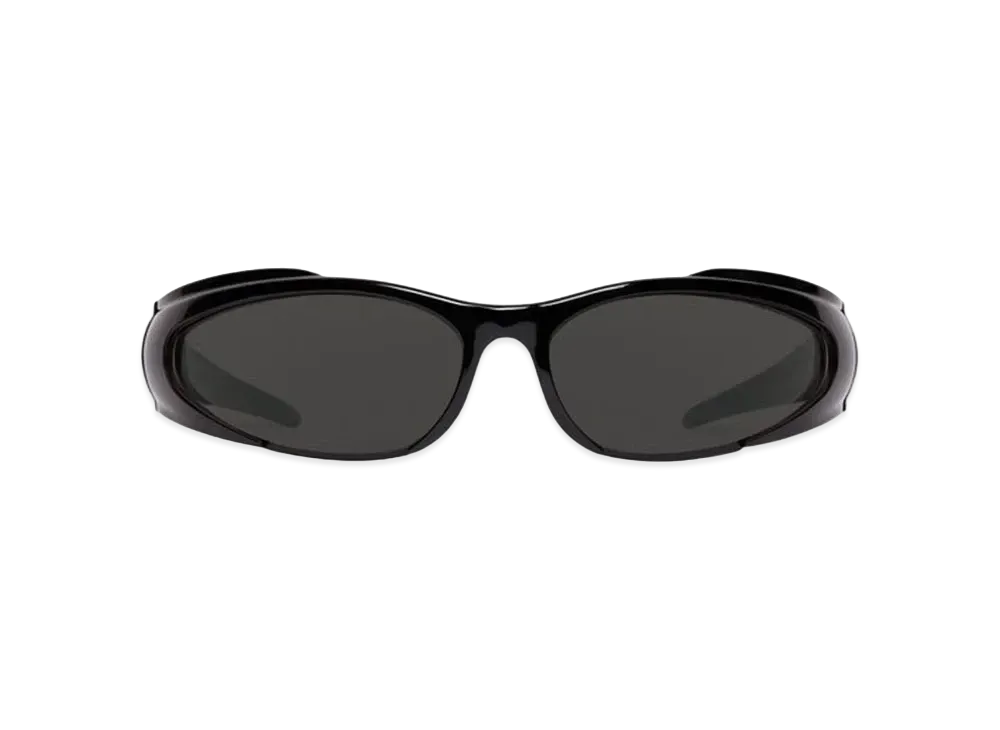 BALENCIAGA Men's Reverse Xpander Rectangle Sunglasses Bio-Based Injected Nylon With Lenses "Grey/Black"