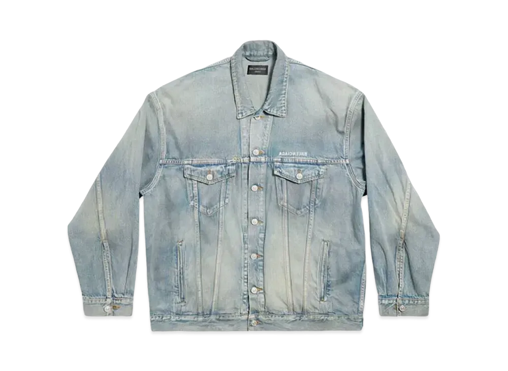 BALENCIAGA Women's Mirror Oversized Jacket "Light Blue"