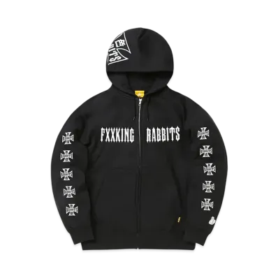 FR2 Sexy Rabbits Zip-Up Hoodie "Black"