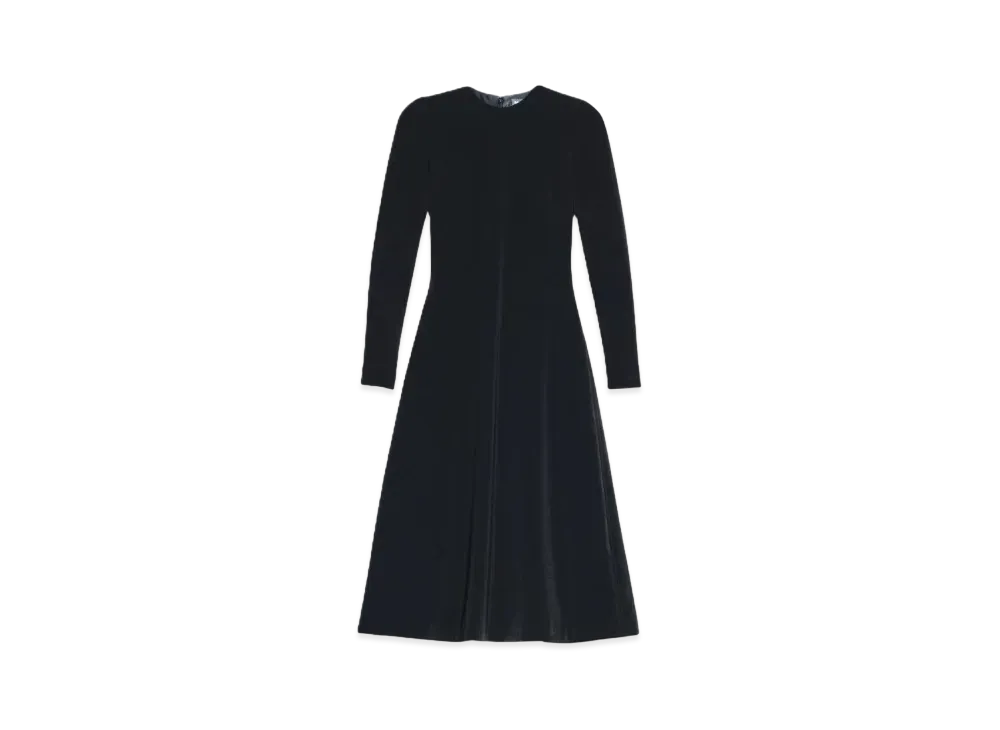 BALENCIAGA Women's A Line Crew Neck Dresses "Black"