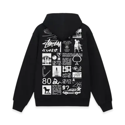 Stussy Sara Zip Hoodie "Black"