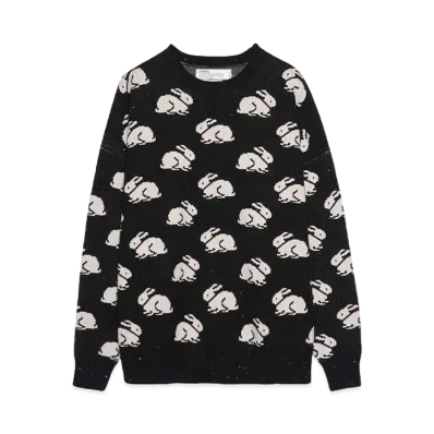 DAIRIKU "Rabbit" Oversized Pullover Knit "BLACK"