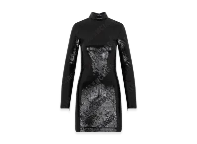 BALENCIAGA Women's Turtleneck Dress "Black"