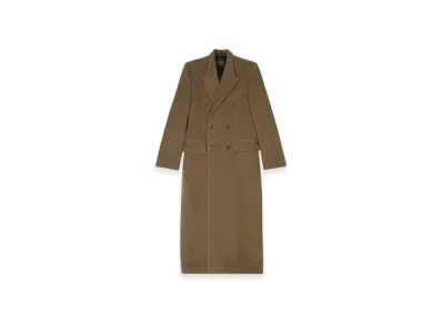 BALENCIAGA Hourglass Coat "Dark Beige"