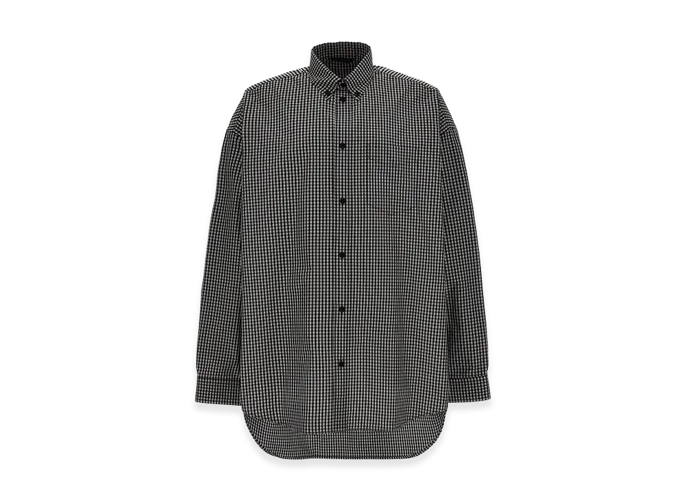 BALENCIAGA Check Print Shirt "Black"