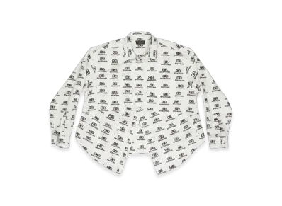 BALENCIAGA Women's Hand Drawn BB Icon Swing Shirt "White"