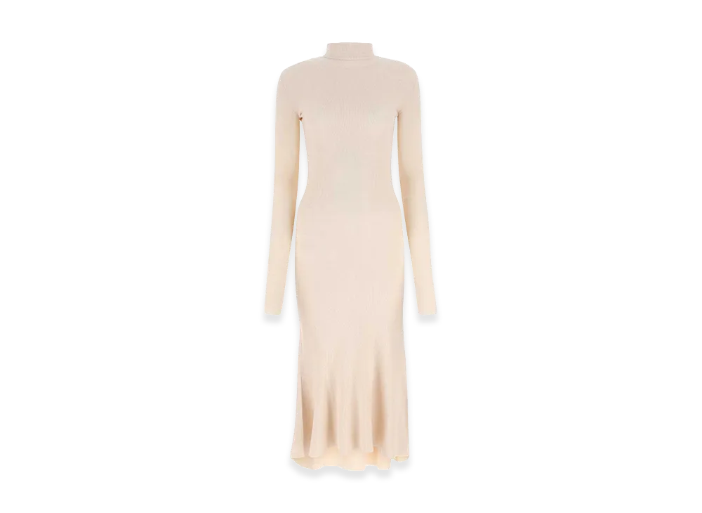 BALENCIAGA Women's Silk Blend Dress "Beige"