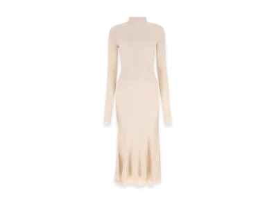 BALENCIAGA Women's Silk Blend Dress "Beige"