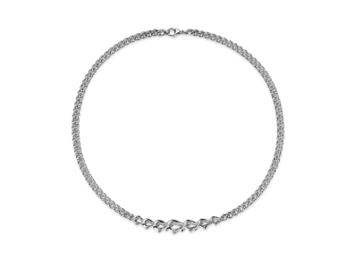 Tiffany & Co. Tiffany Forge Graduated Link Necklace in High-Polished "Silver"