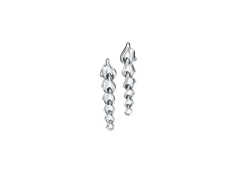 Tiffany & Co. Tiffany Forge Drop Link Earrings in High-Polished "Silver"