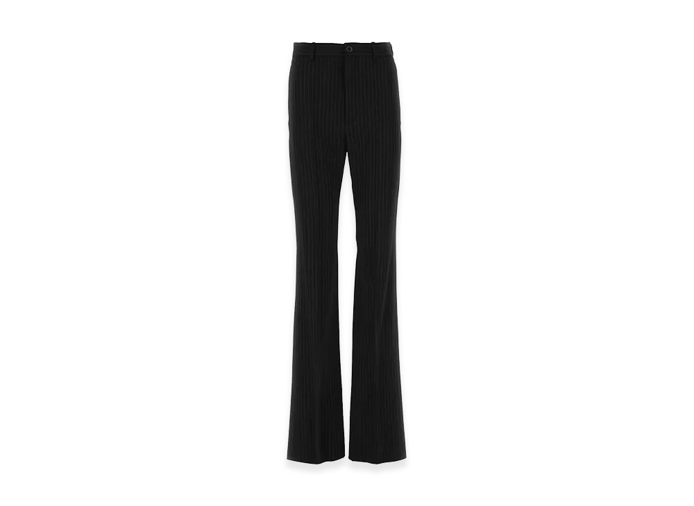 BALENCIAGA Women's Embroidered Stretch Wool Pant "Stripped"
