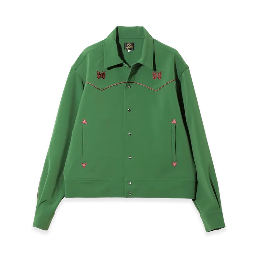 NEEDLES Piping Cowboy Jkt-Poly Double Cloth "Green"