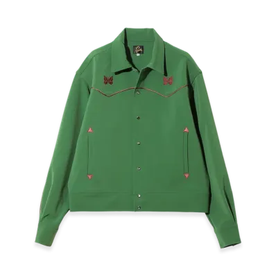 NEEDLES Piping Cowboy Jkt-Poly Double Cloth "Green"