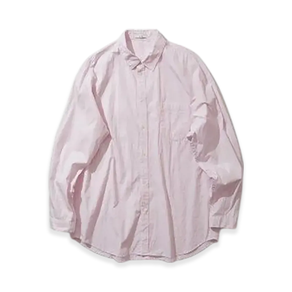ATON Giza Broad Washed Shirt "Pink"