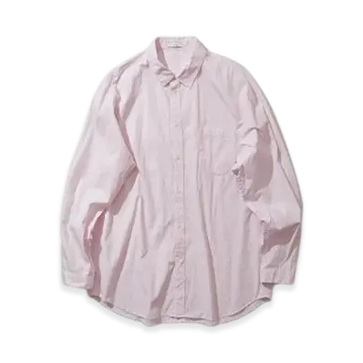 ATON Giza Broad Washed Shirt "Pink"
