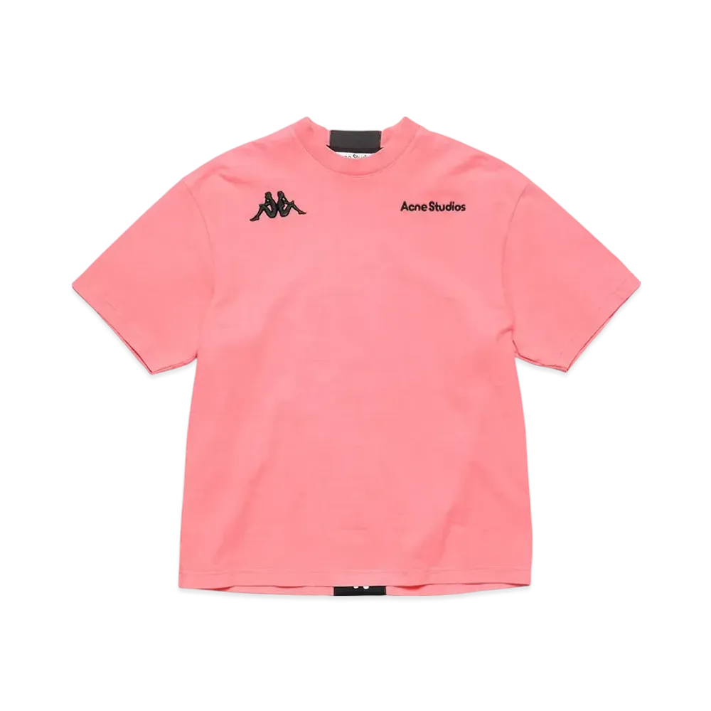 Acne Studios x Kappa Short Sleeve Logo T-Shirt "Neon Pink"