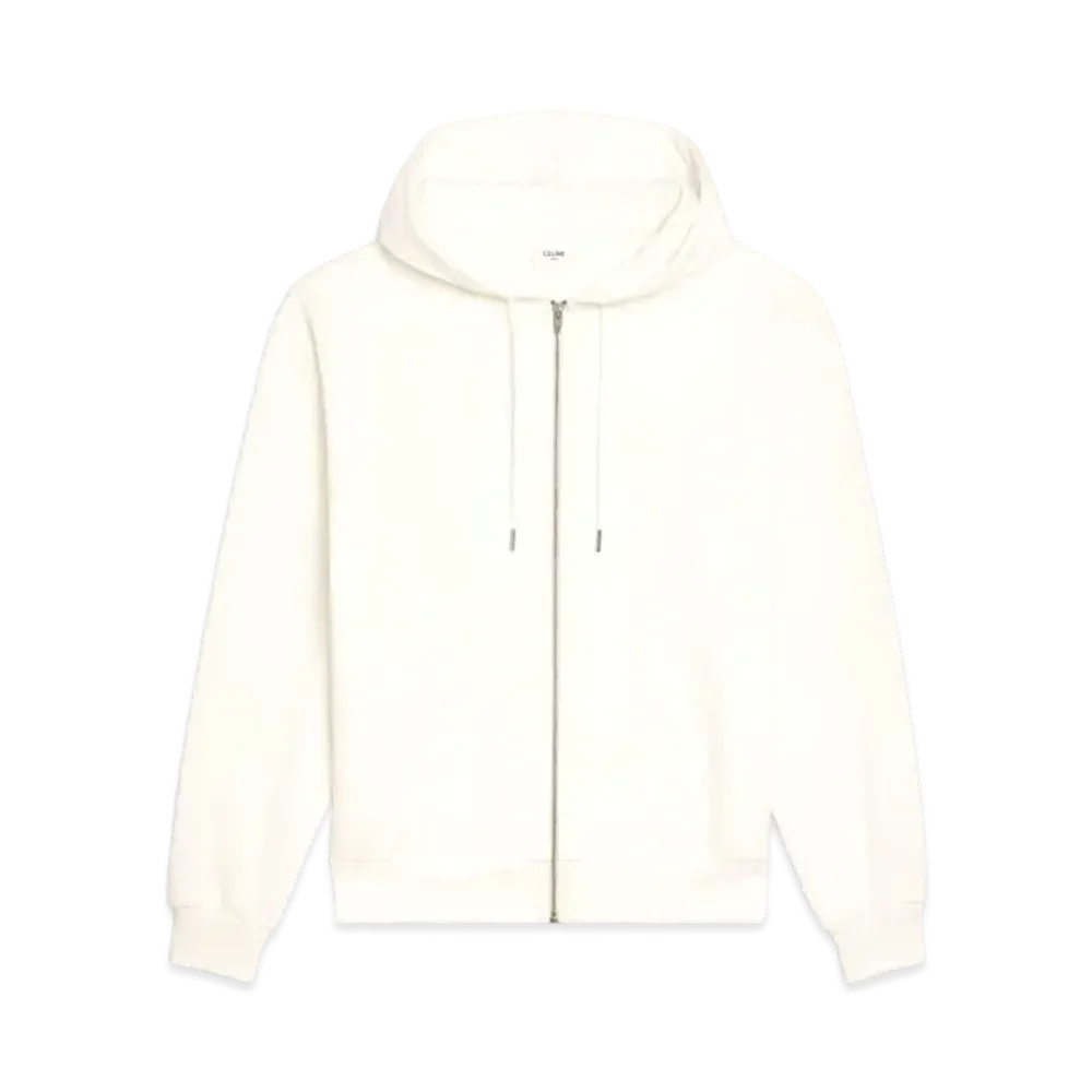 CELINE Loose Sweatshirt / Cotton Fleece "Off White/Black"
