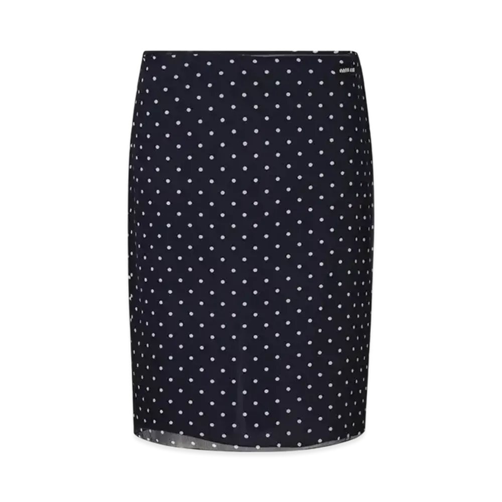 MIU MIU Women's Polka Dot Skirt "Blue/Ivory"