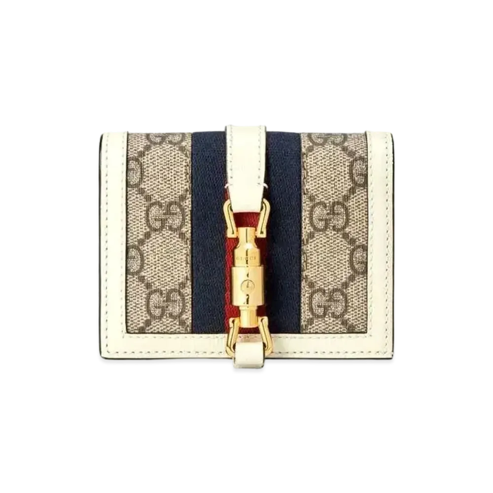 GUCCI Jackie 1961 Card Case Wallet "Beige"