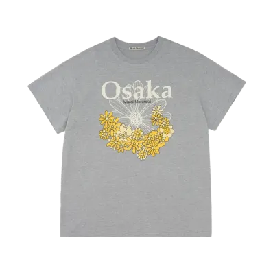 Mardi Mercredi Unisex Tshirt Flower Osaka New Blossom "Gray"