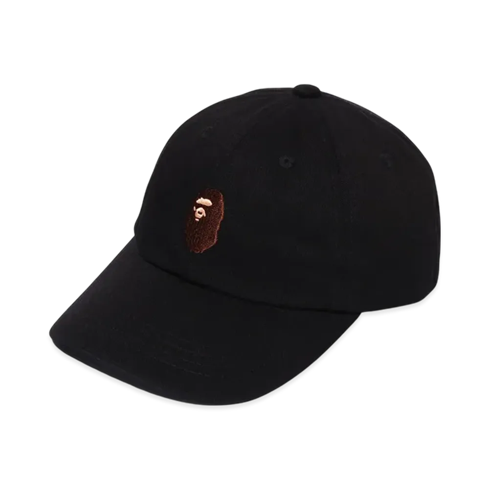 A BATHING APE Ape Head Panel Cap "Black"