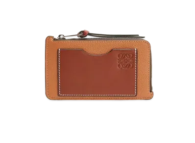 LOEWE Coin Cardholder In Soft Grained Calfskin "Light Caramel/Pecan"