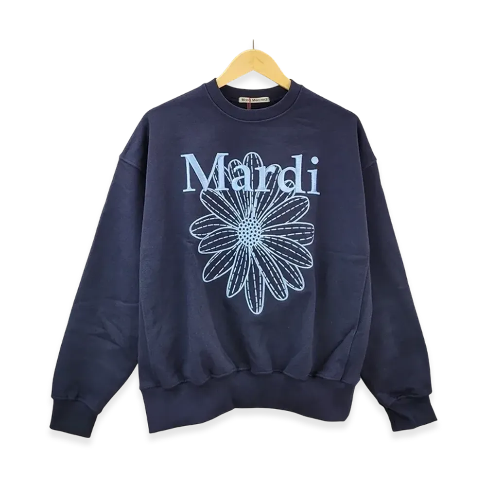 Mardi Mercredi Unisex Sweatshirt Needlework "Navy Sky"