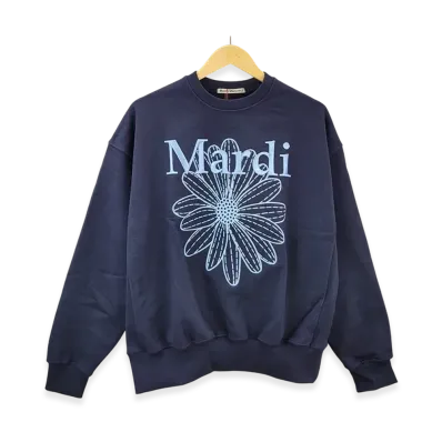 Mardi Mercredi Unisex Sweatshirt Needlework "Navy Sky"