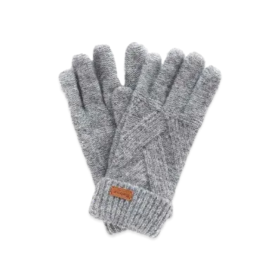 Barbour Dace Cable Knit Gloves "Gray"