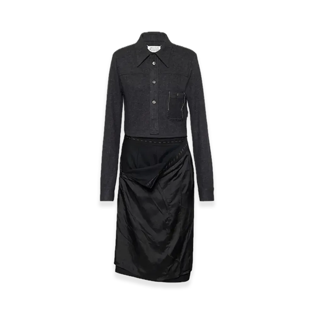 Maison Margiela Long Sleeve Shirt "Carbon Melange/Black"