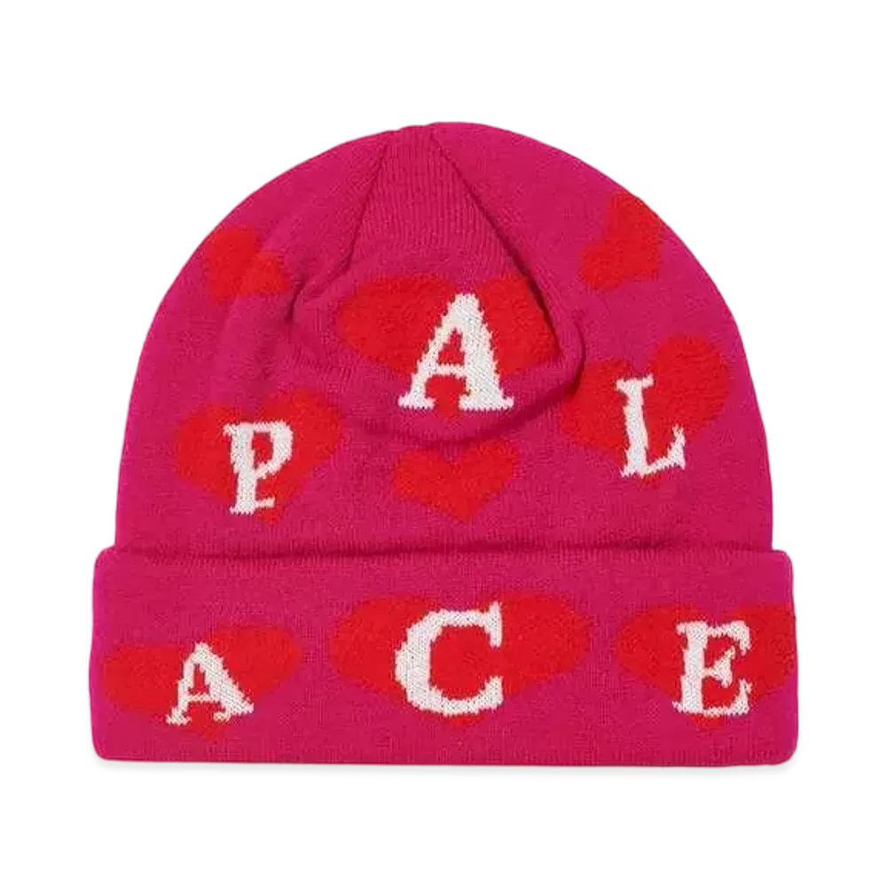 PALACE LOVE ME JACQUARD BEANIE "Cherry"