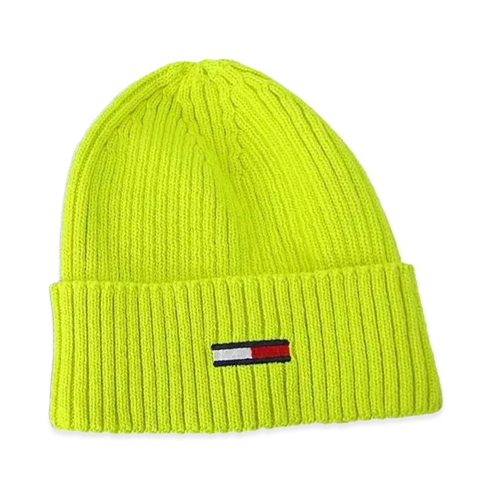 TOMMY JEANS Flag Rib Beanie "SolarYellow"