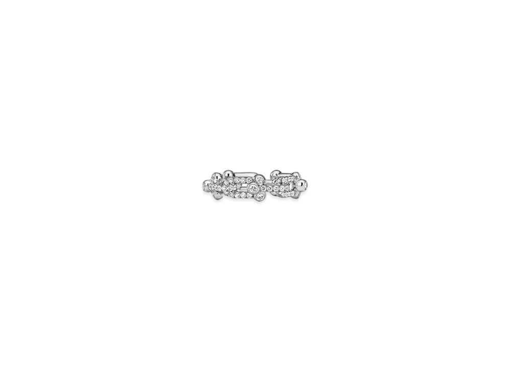 Tiffany & Co. Tiffany HardWear Small Link Ring with Diamonds 18K "White Gold"